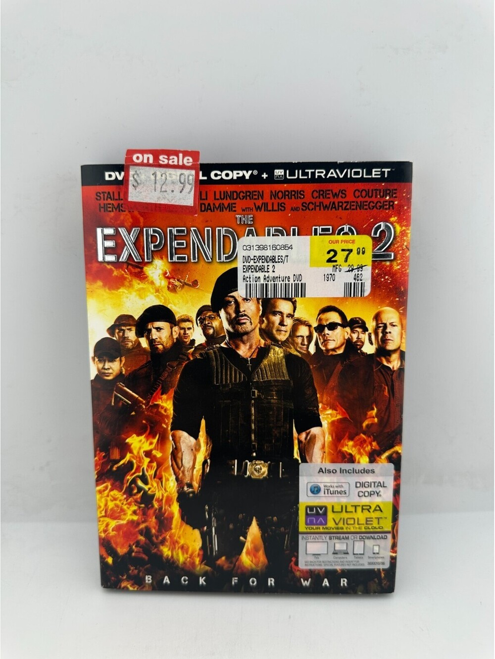 The Expendables 2 DVD Action Movie with Digital Copy and UltraViolet Access